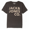 Camiseta gráfica masculina Jack & Jones grande algodão cinza