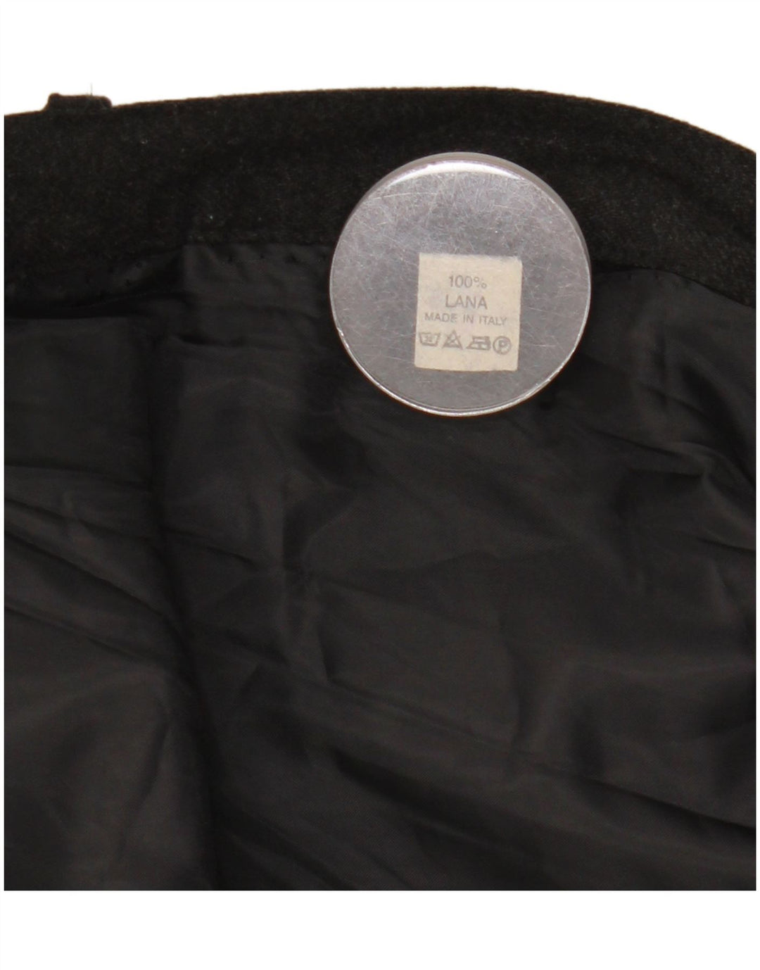 Saia plissada feminina vintage W29 lã cinza médio