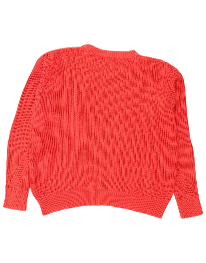 Suéter masculino Marks & Spencer com gola redonda, pequeno algodão vermelho