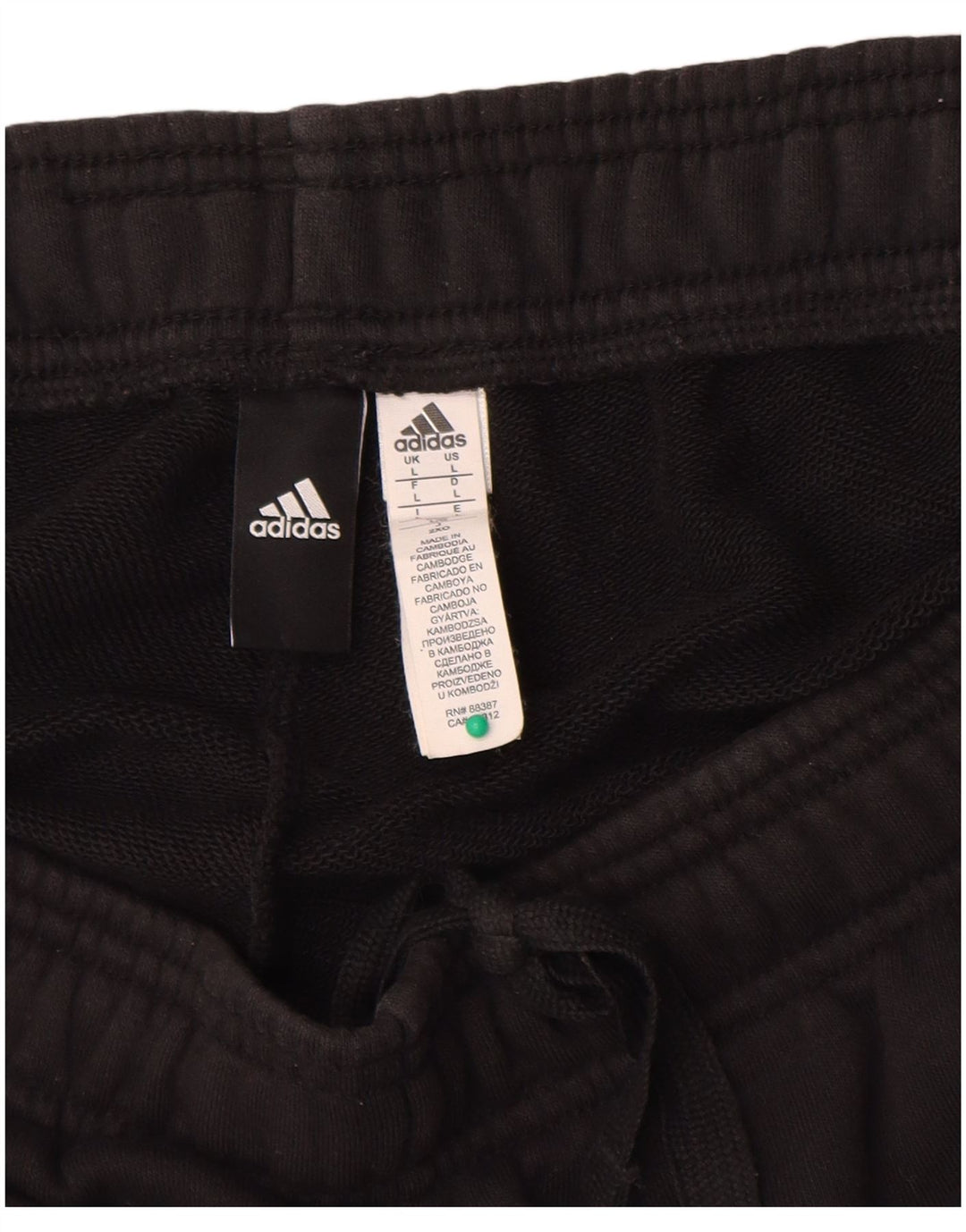 Adidas Mens Sport Shorts Grande Algodão Preto