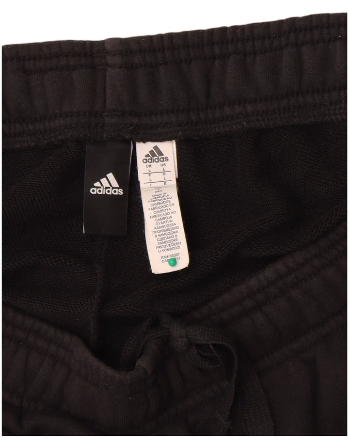 Adidas Mens Sport Shorts Grande Algodão Preto