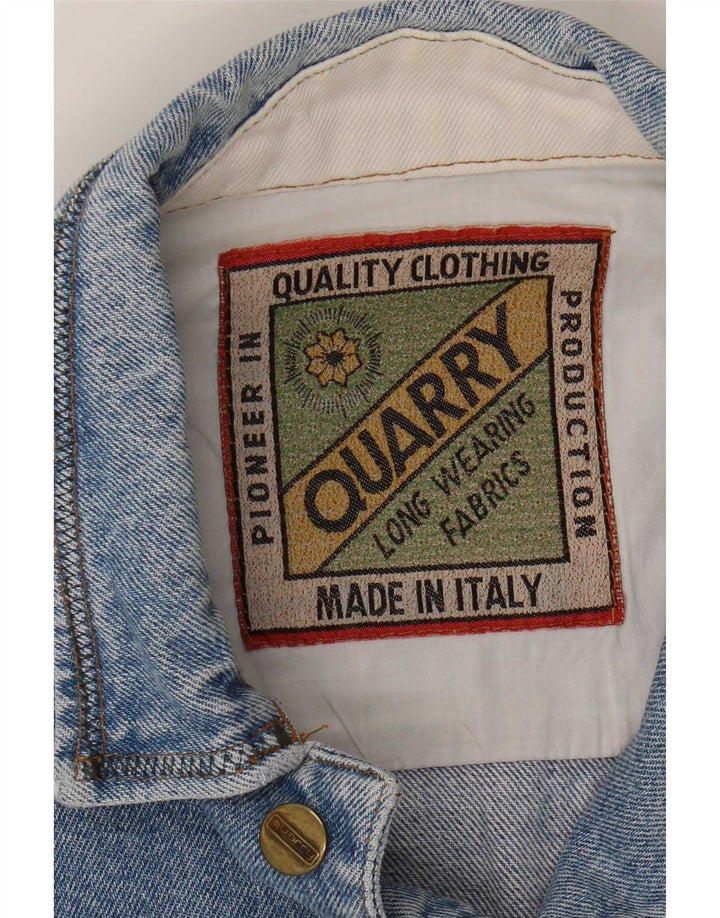 Jaqueta jeans masculina Quarry UK 40 grande azul