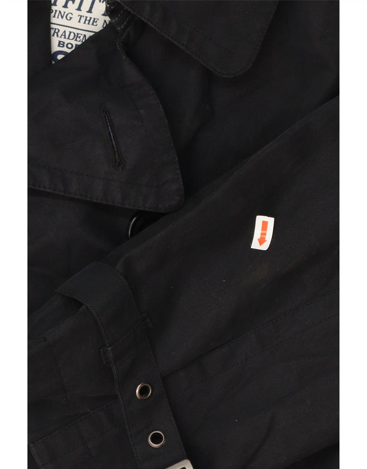 Casaco impermeável masculino BODEN Reino Unido 40 grande algodão preto