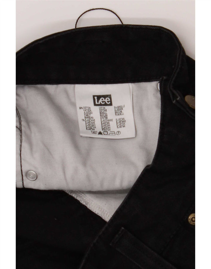 Jeans retos femininos Lee W30 L32 algodão preto