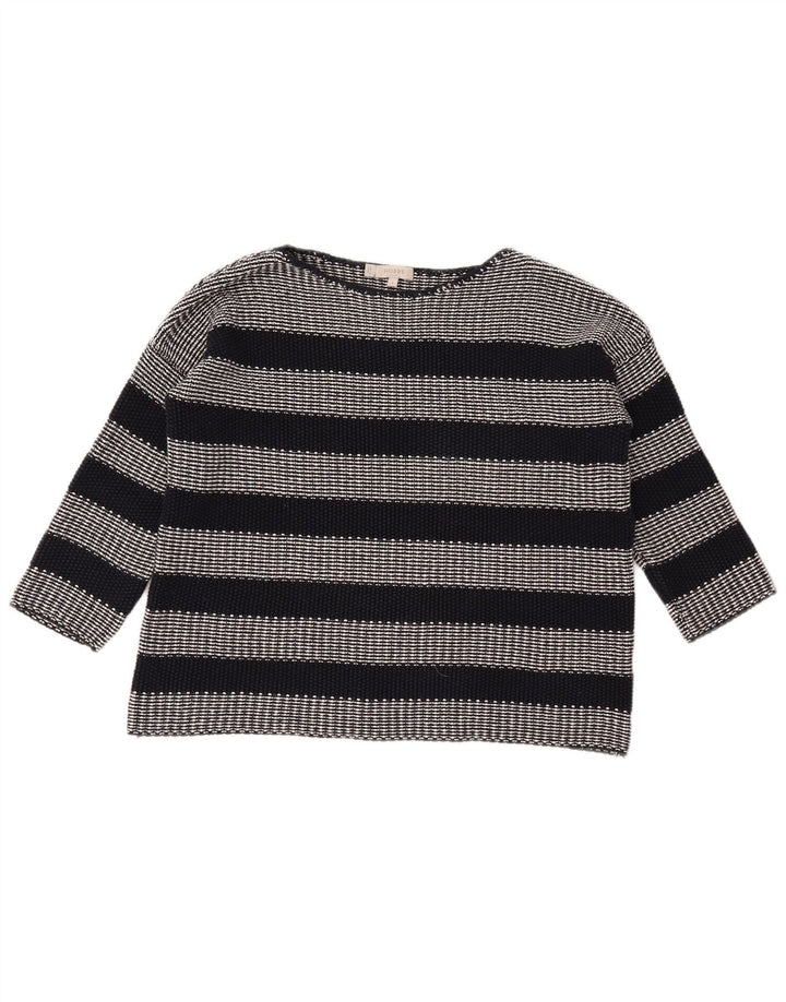 HOBBS Suéter feminino oversized com gola canoa e gola redonda Reino Unido 10 pequeno preto