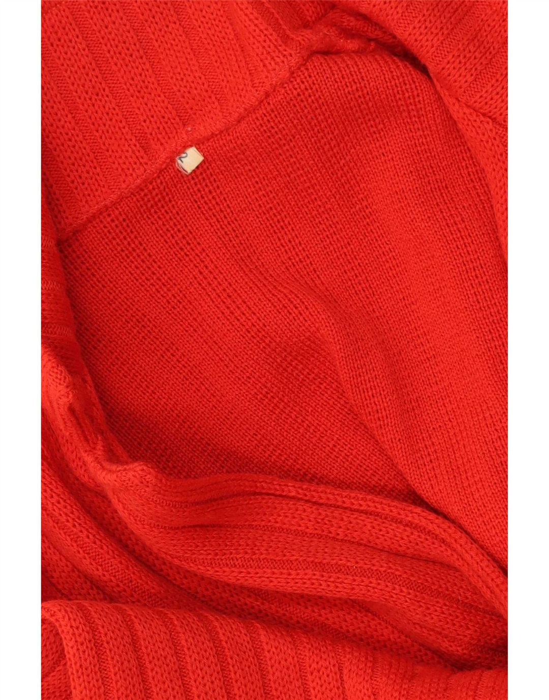 Suéter Cardigan Feminino Vintage Reino Unido 16 Grande Vermelho