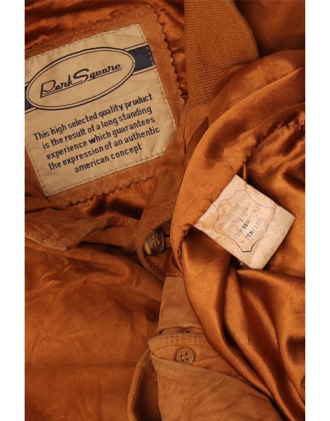 Jaqueta bomber masculina vintage de camurça Reino Unido 42 XL couro marrom
