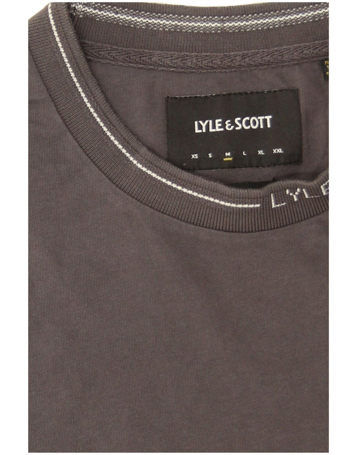 Lyle & Scott Camiseta masculina cinza médio algodão