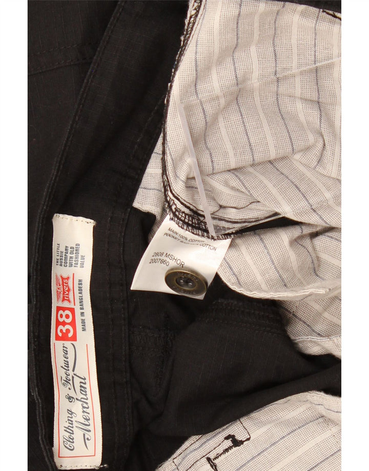Shorts cargo masculino VINTAGE W38 XL algodão preto