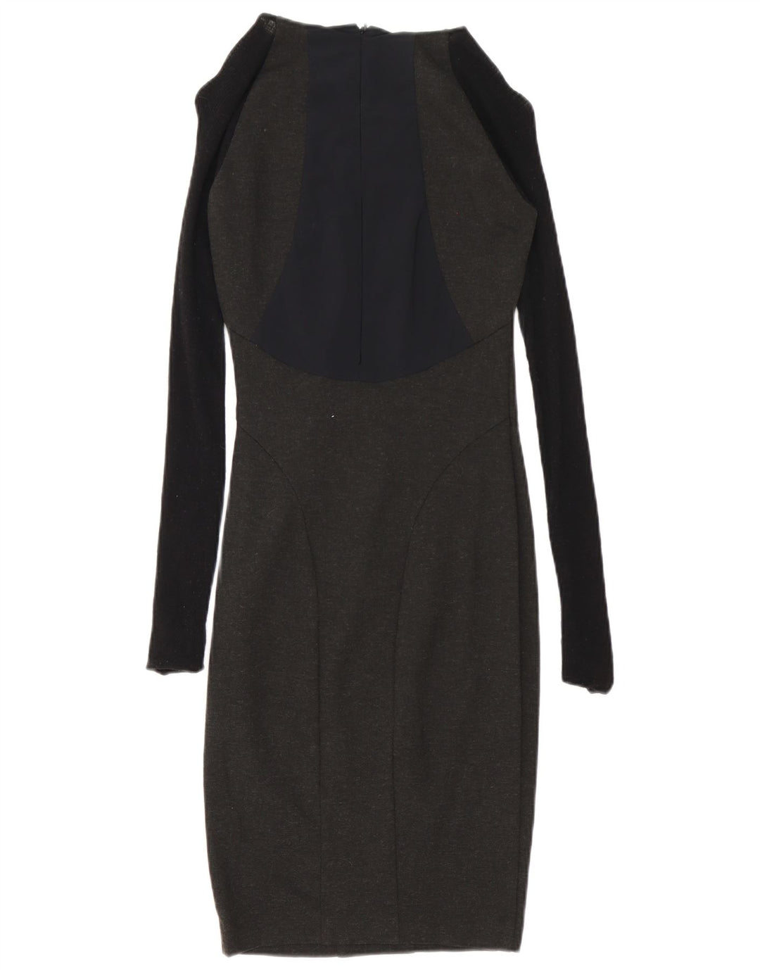 Vestido bodycon feminino de manga comprida Pinko UK 10 poliéster cinza pequeno