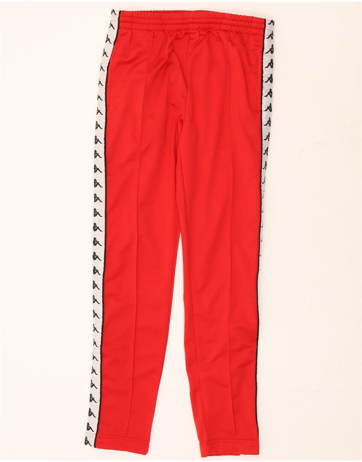 Kappa Mens Graphic Tracksuit Calças Pequeno Poliéster Colorblock Vermelho