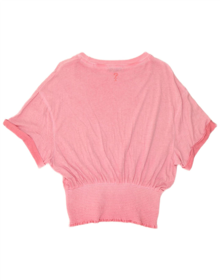 Blusa feminina Guess Batwing UK 10 pequena rosa