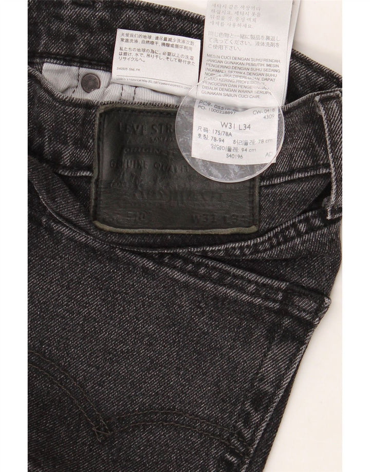 LEVI'S Masculino 510 Skinny Jeans W31 L26 Algodão Cinza