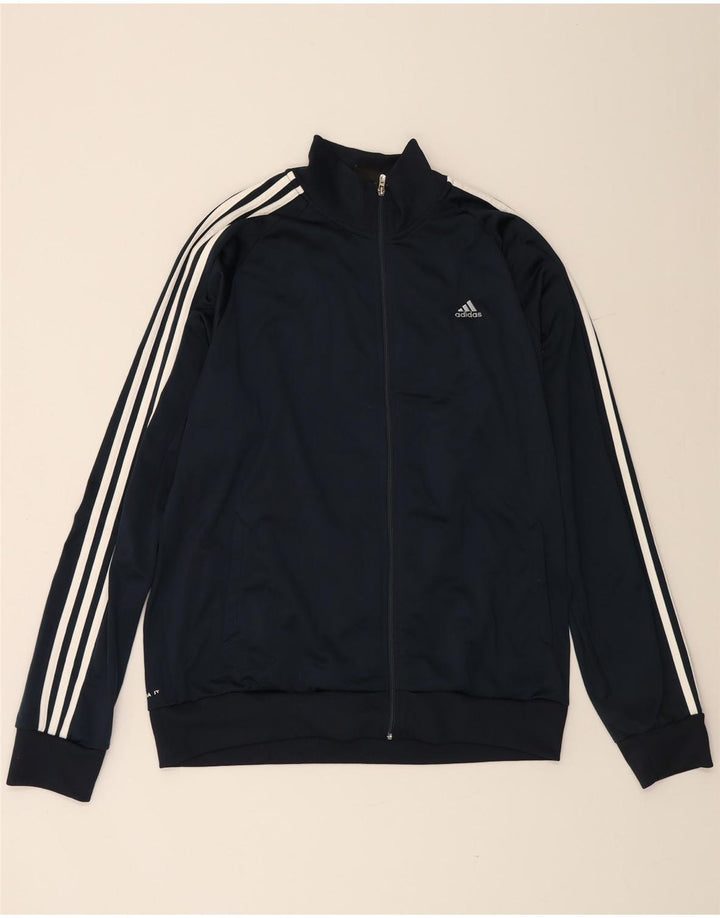 ADIDAS Mens Climalite Tracksuit Top Jacket XL Azul Marinho Poliéster