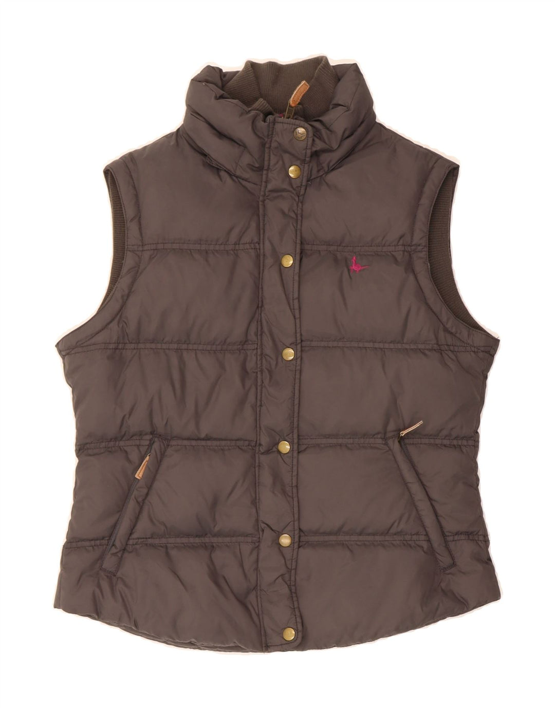 JACK WILLS Womens Hooded Padded Gilet UK 12 Medium  Grey Nylon Vintage Jack Wills and Second-Hand Jack Wills from Messina Hembry 
