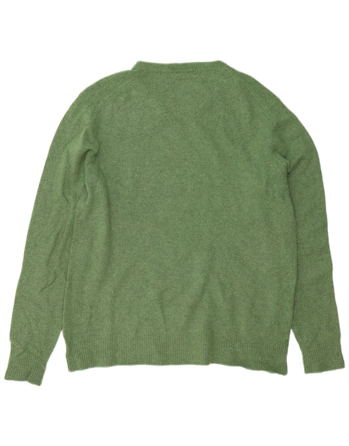 Suéter masculino Superdry com gola redonda e lã de carneiro verde grande
