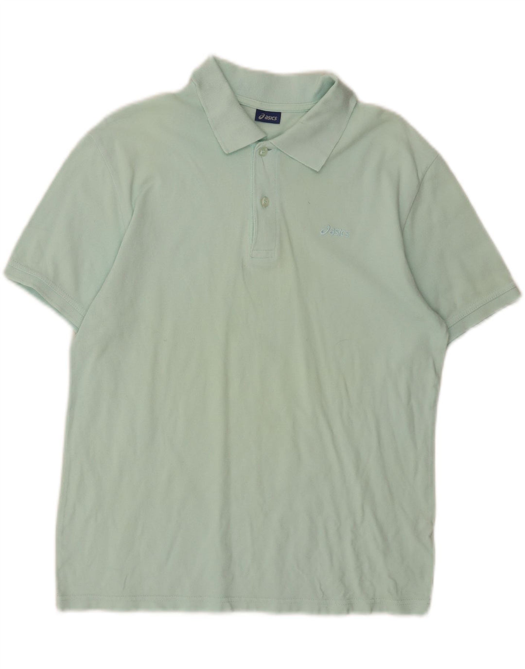 Camisa polo masculina ASICS algodão verde médio