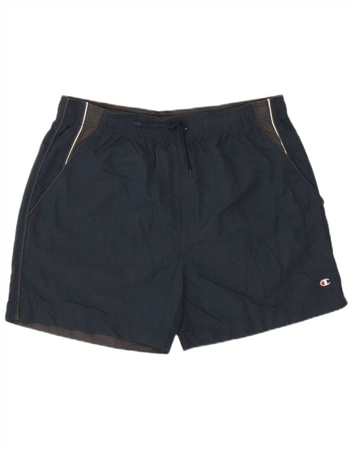 Shorts esportivos masculinos Champion 2XL poliéster azul marinho