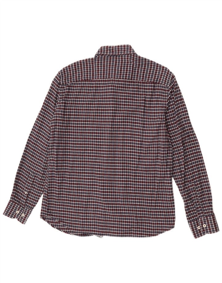 Camisa masculina vintage de flanela xadrez grande algodão xadrez multicolorido