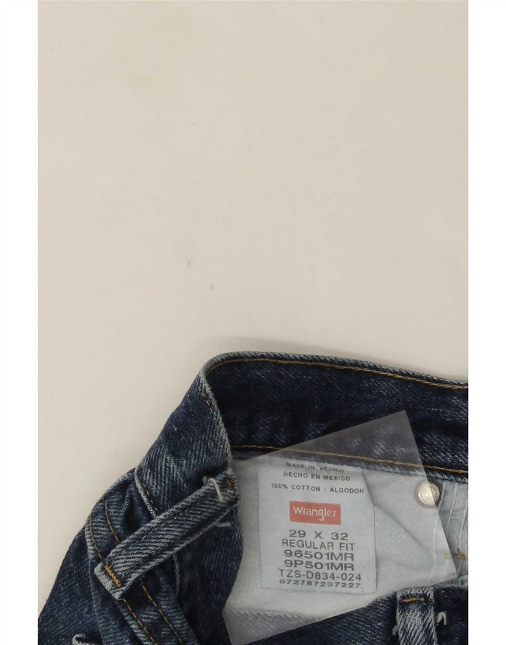 Wrangler masculino regular fit jeans reto W29 L32 algodão azul