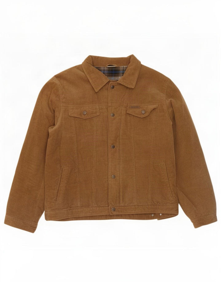 Jaqueta masculina de veludo Camargue EU 52/54 grande algodão marrom
