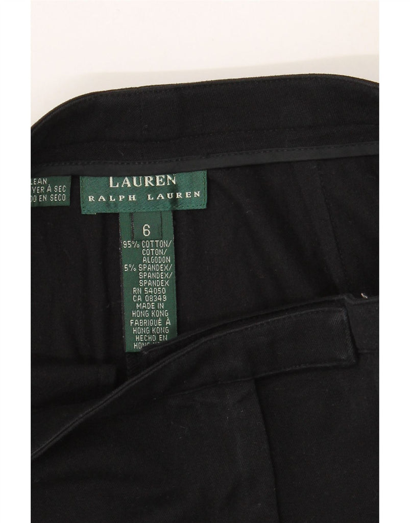 RALPH LAUREN Womens Pencil Skirt US 6 Medium W28  Black Cotton Vintage Ralph Lauren and Second-Hand Ralph Lauren from Messina Hembry 