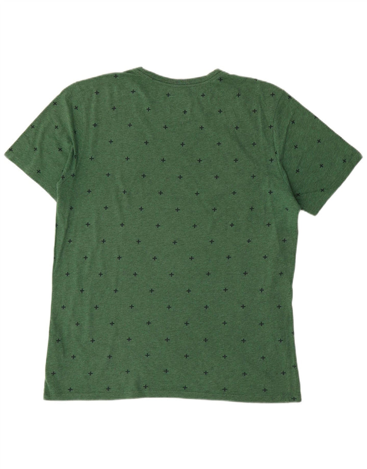 Camiseta masculina Nike Athletic Cut Abstract Pattern Top grande de algodão verde