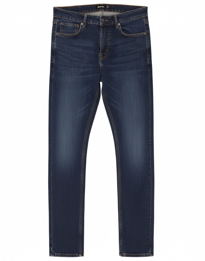 Bench Mens Skinny Jeans W34 L34 Azul Algodão