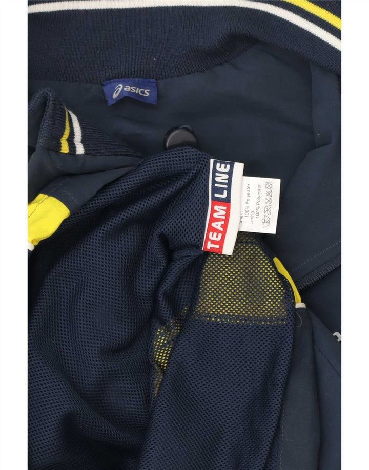 Asics Mens Graphic Tracksuit Top Jacket 2XL Azul marinho Colourblock Poliéster