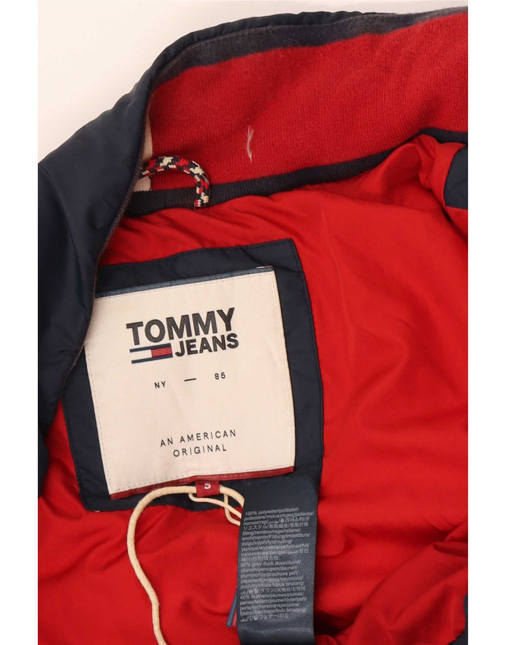 Jaqueta acolchoada oversized feminina Tommy Hilfiger Reino Unido 10 pequena azul marinho