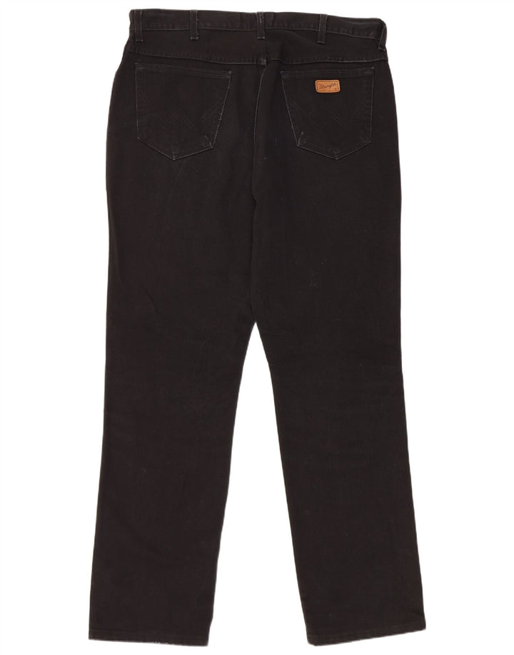 Wrangler Masculino Texas Straight Jeans W38 L34 Algodão Preto