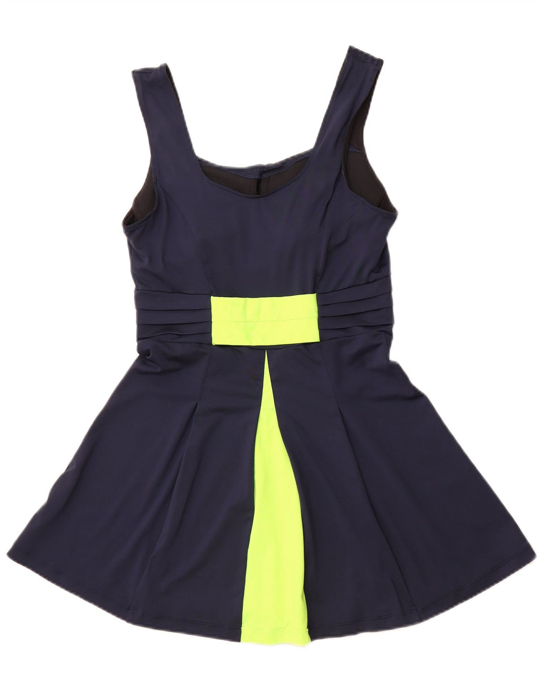 Roupa de banho feminina NIKE Dri Fit UK 12 médio azul marinho colorblock poliéster