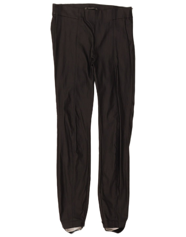 Zara Calça feminina Trafaluc estribo casual grande W30 L28 preta
