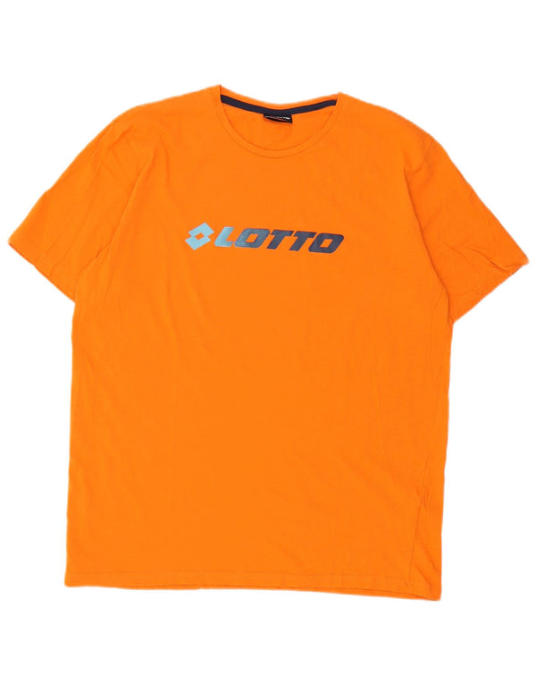 Camiseta masculina gráfica Lotto Top laranja médio