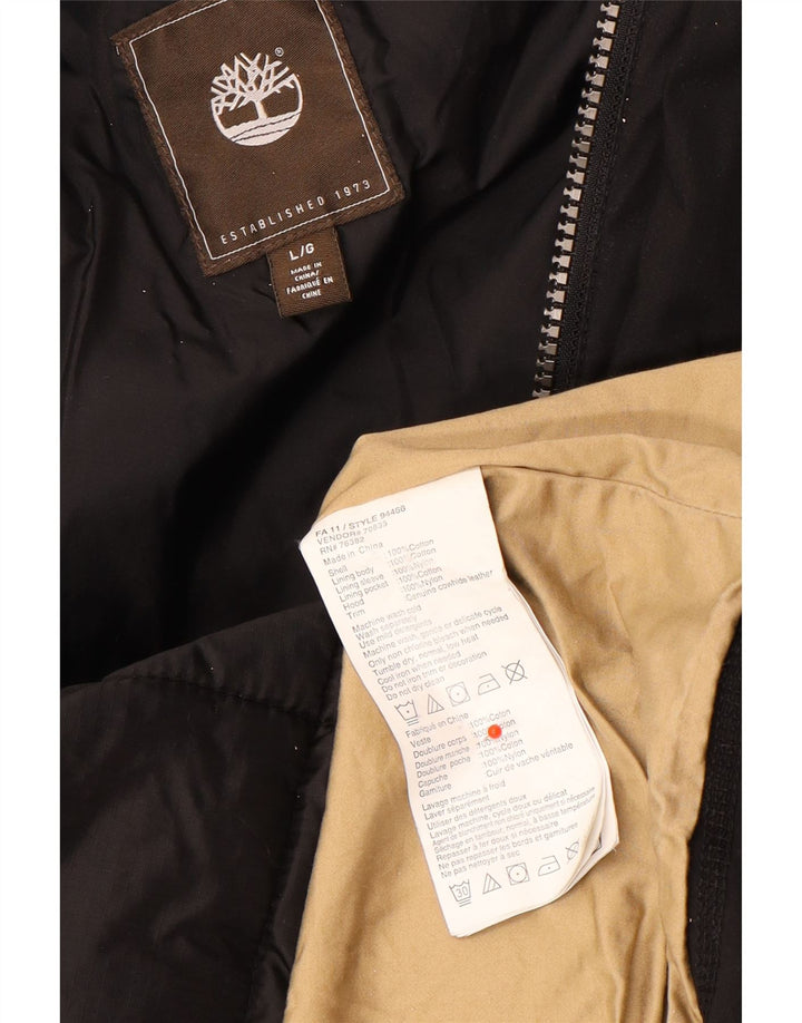 Jaqueta utilitária masculina Timberland UK 40 grande algodão preto