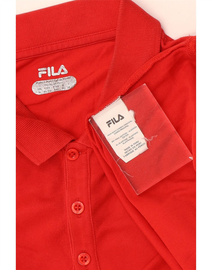 Camisa polo masculina Fila 2XL algodão vermelho