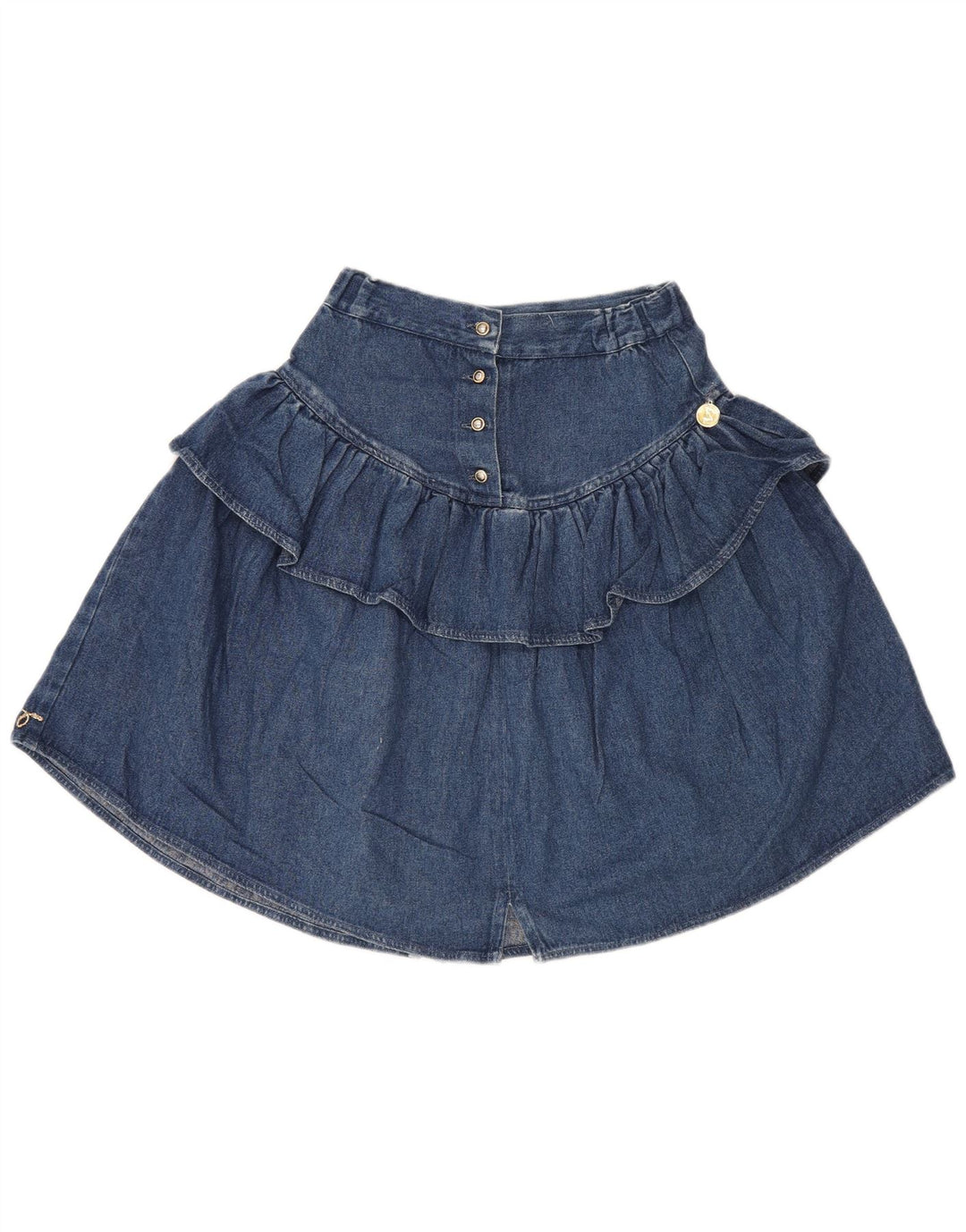 Saia jeans feminina de cintura alta VINTAGE W24 XS azul
