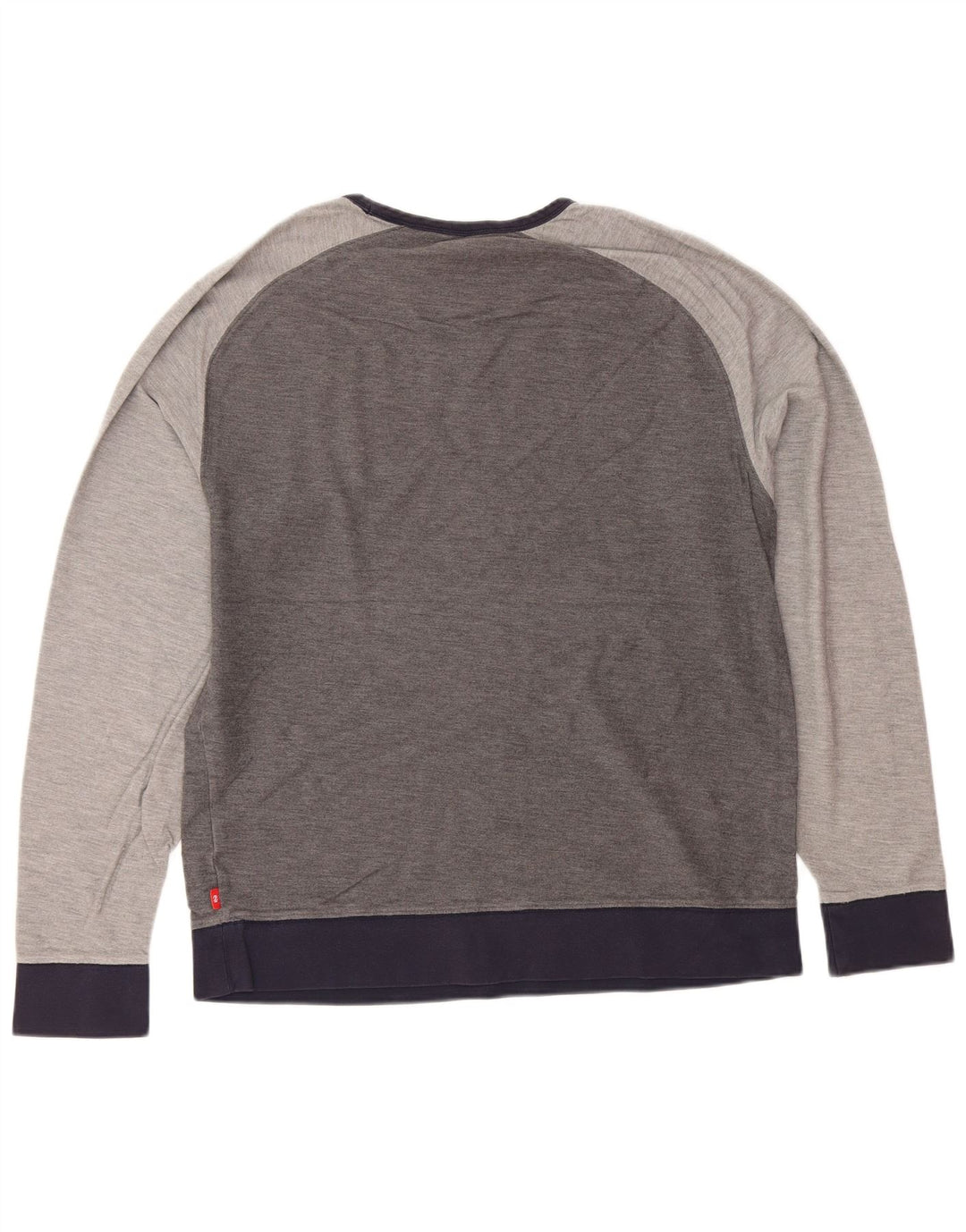 IZOD moletom masculino jumper cinza médio algodão colorblock