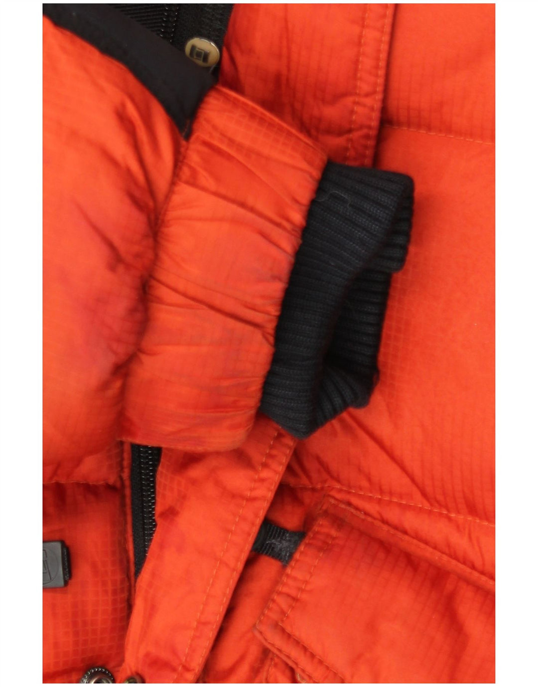 Jaqueta masculina acolchoada com capuz Bastard UK 38 poliamida colorblock laranja médio