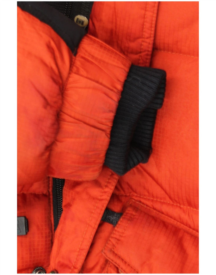 Jaqueta masculina acolchoada com capuz Bastard UK 38 poliamida colorblock laranja médio