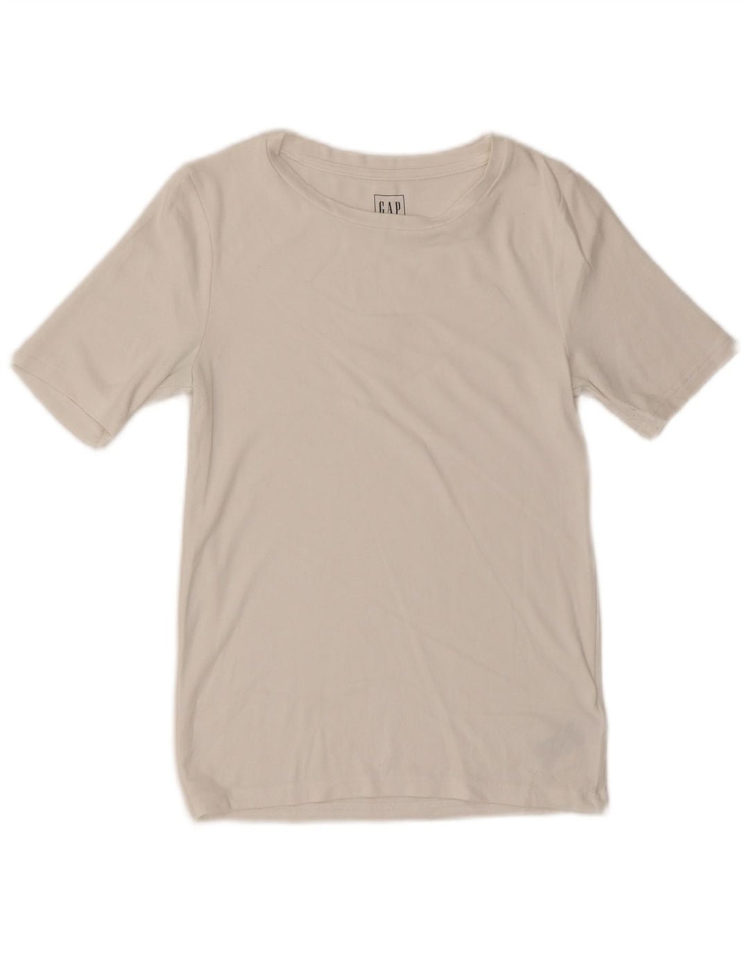 Camiseta feminina GAP de ajuste moderno UK 12 algodão branco médio