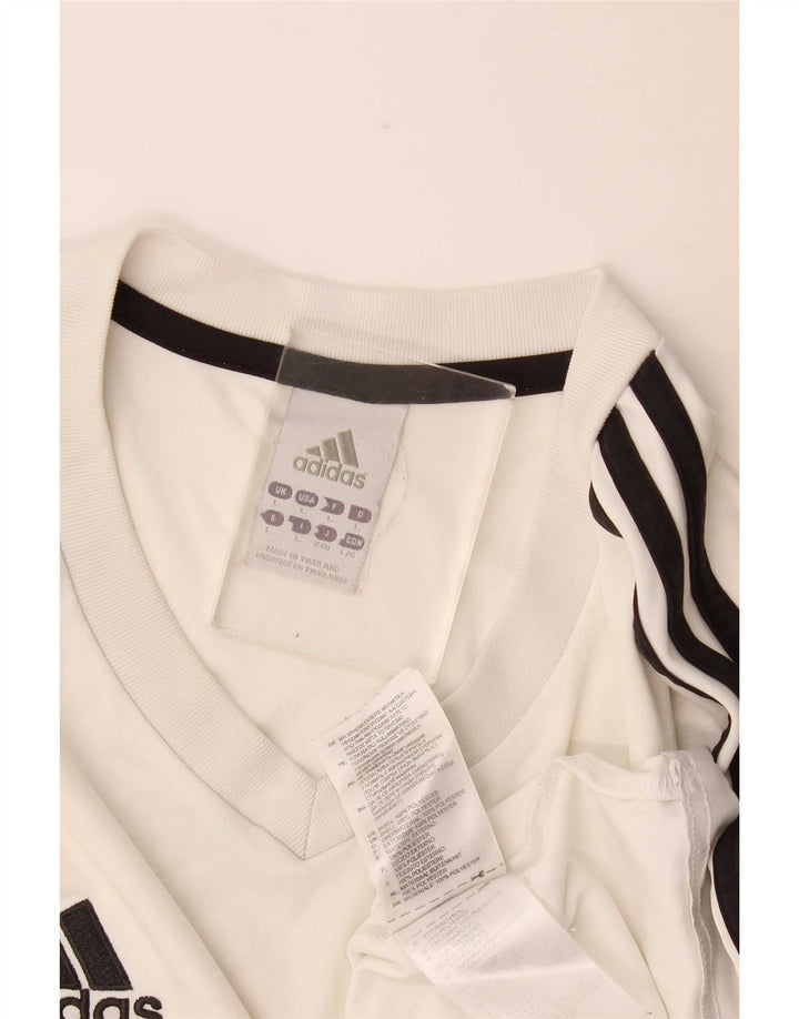 Adidas Mens Climalite Camiseta Top Grande Poliéster Branco
