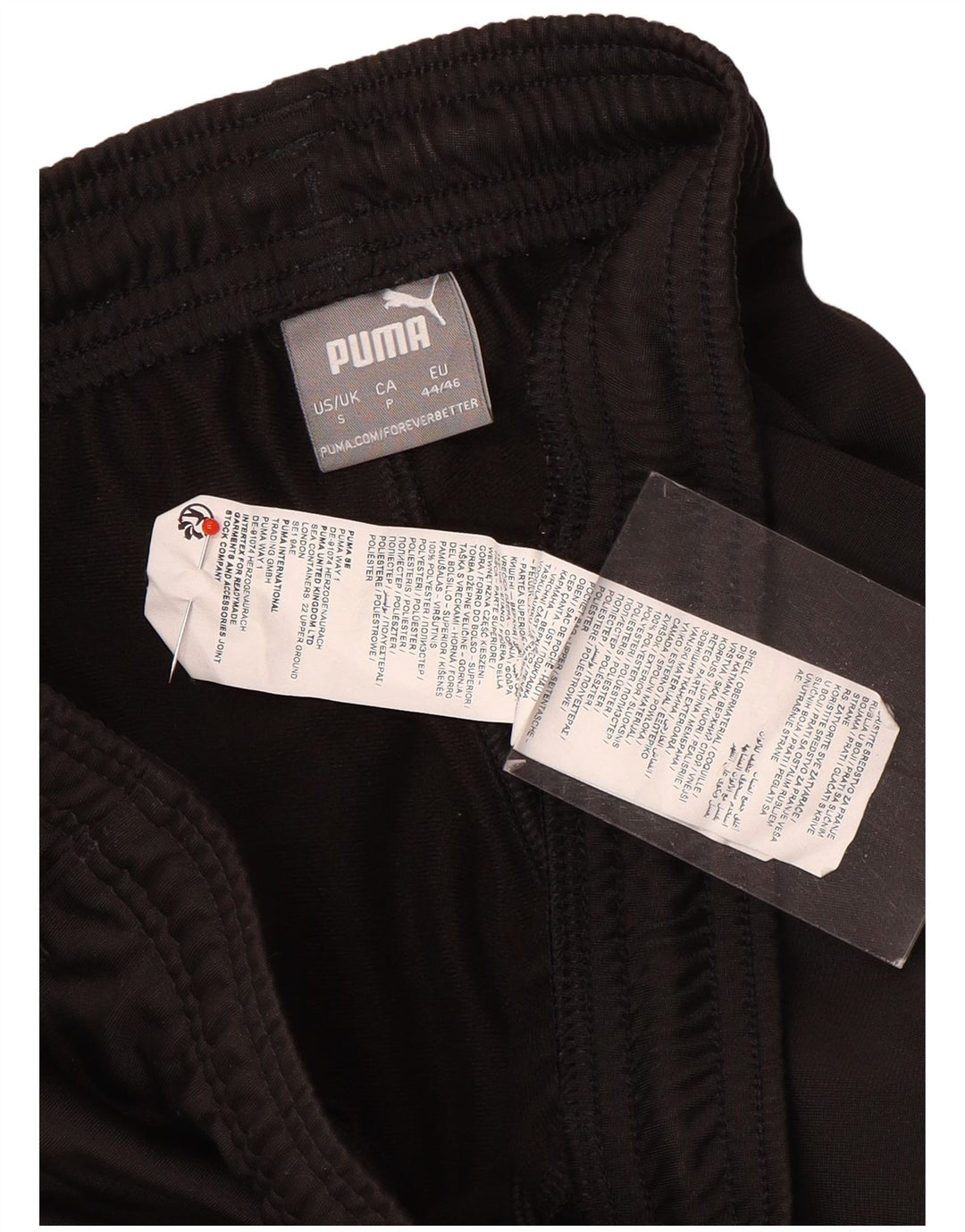 Calça de treino masculina Puma Joggers pequeno poliéster preto