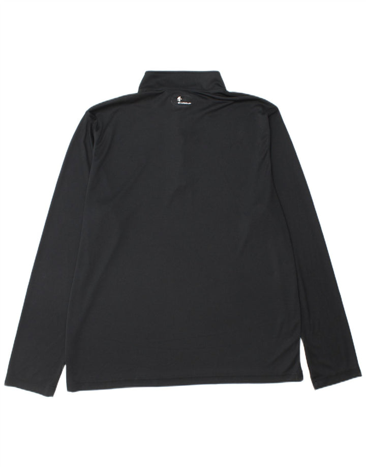 Under Armour Masculino Heat Gear Zip Neck Pulôver Treino Top XL Preto