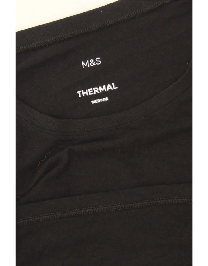 Top masculino Marks & Spencer manga comprida médio preto