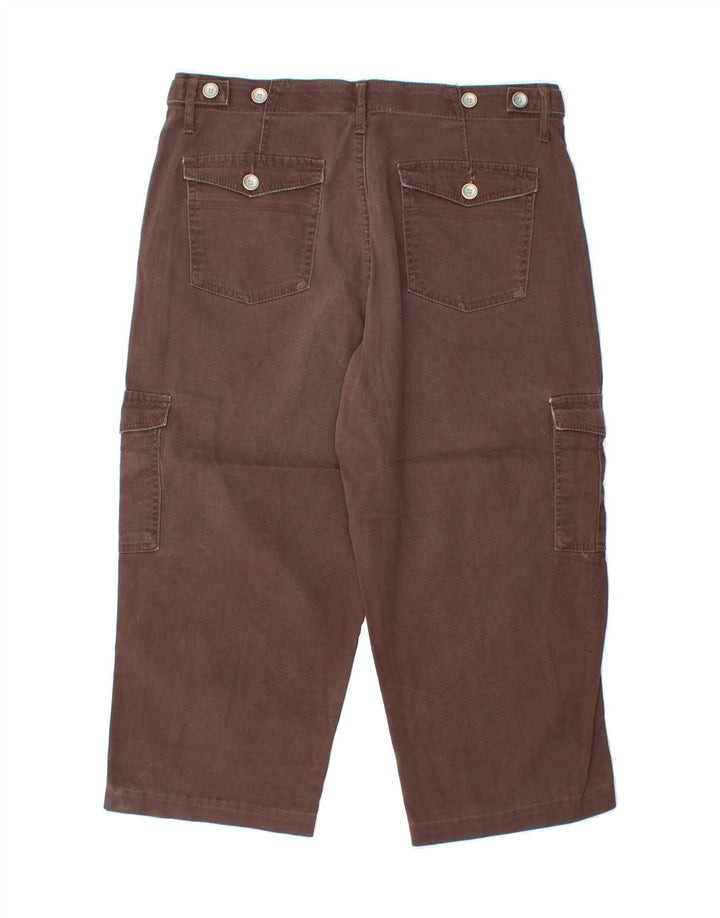LEE Womens Straight Capri Trousers US 10 Large W32 L20 Brown Cotton Vintage Lee and Second-Hand Lee from Messina Hembry 