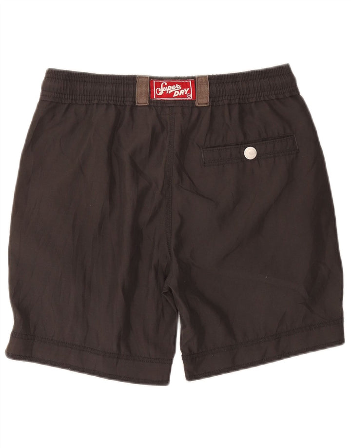Shorts de natação masculino Superdry Graphic pequeno poliéster cinza