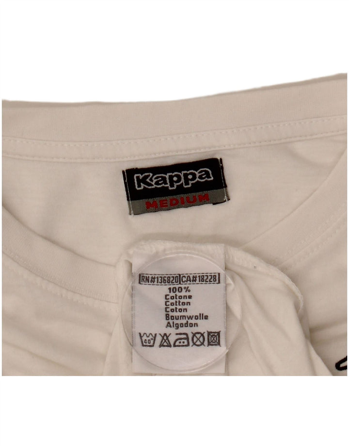 Camiseta masculina Kappa Top médio algodão branco