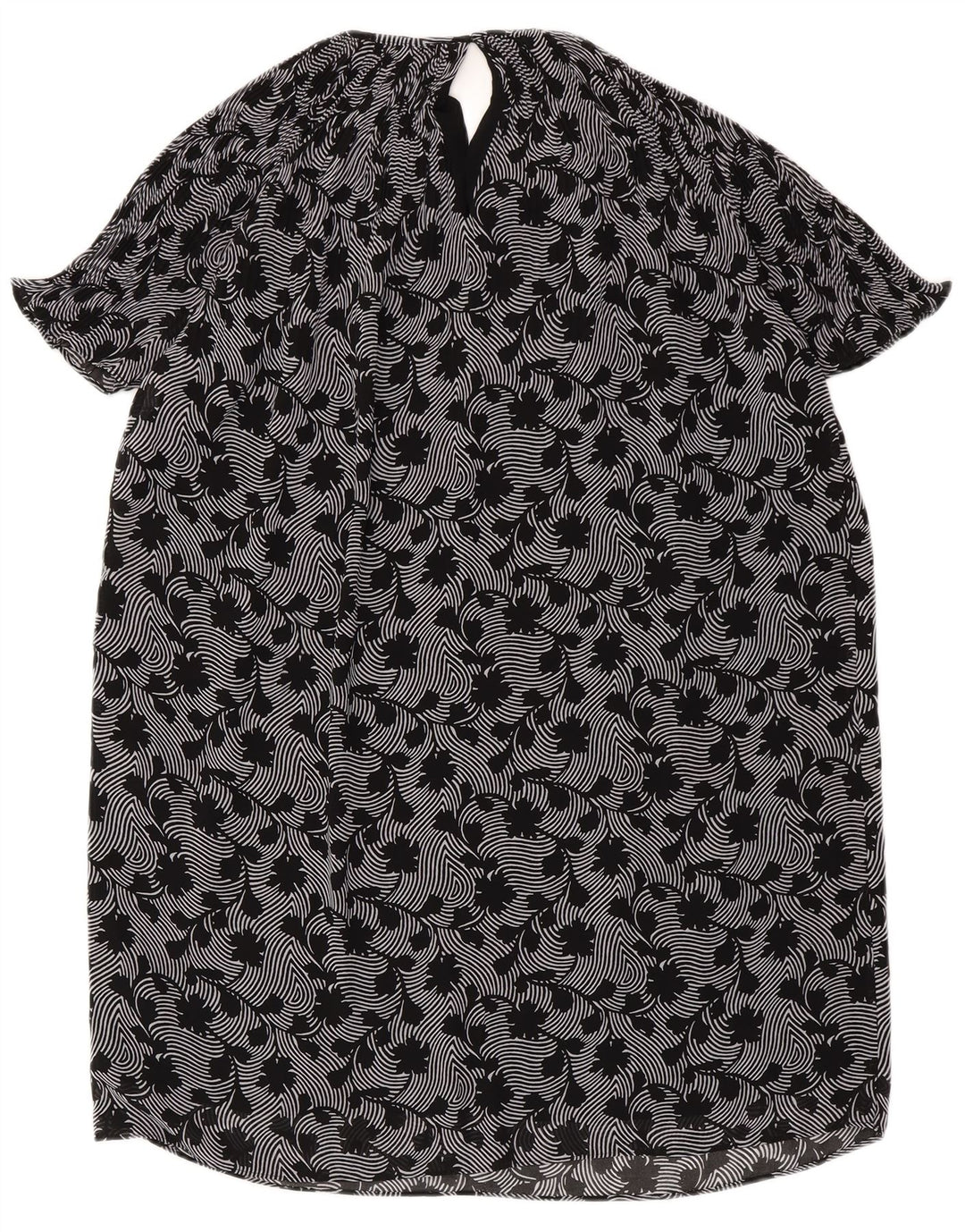 Vestido feminino MICHAEL KORS grande tamanho UK 14 médio preto floral