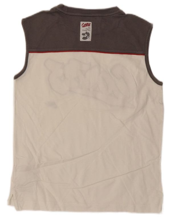 Nike Mens Cor72z Graphic Vest Top UK 36/38 Pequeno Branco Colourblock Algodão